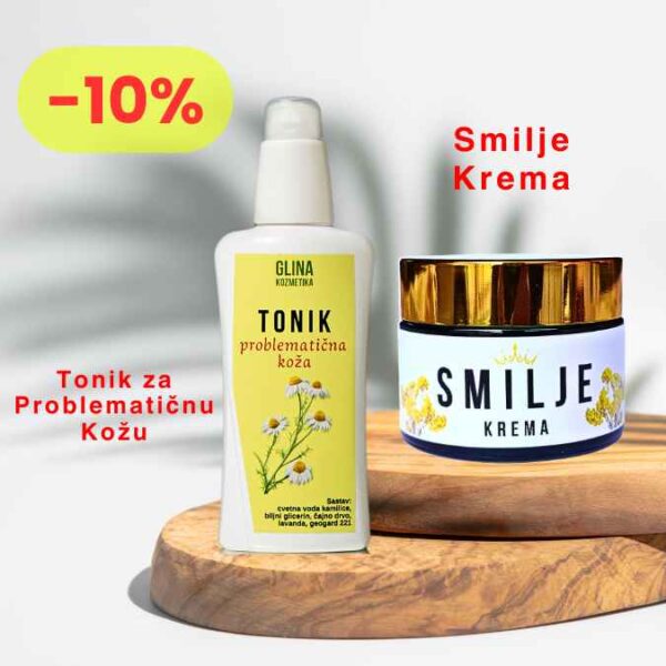 Krema od Smilja + Tonik Kamilica – problematična koža